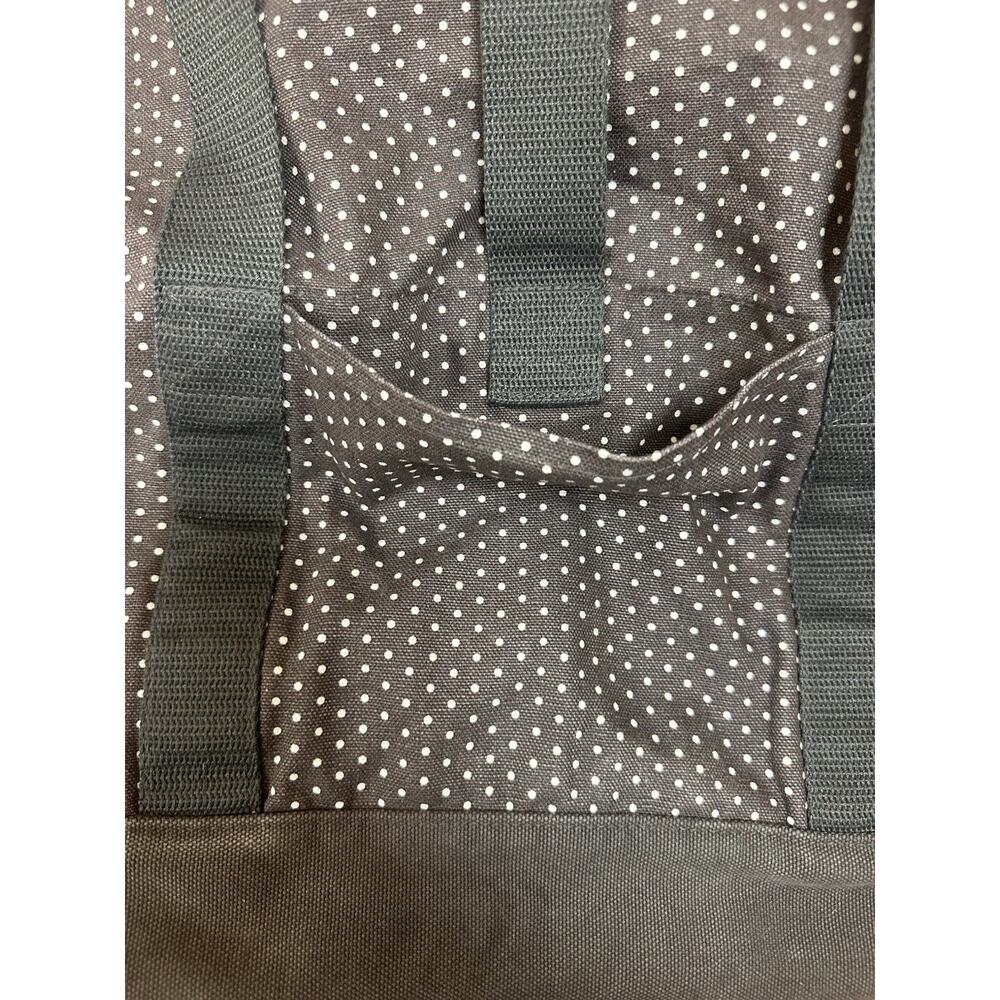 31 Dancing Dots Fold Over Weekender Tote Bag Brown Travel Boho NO LONG STRAP - Picture 3 of 7